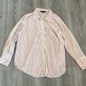 Marc New York button down velvet shirt with oversized